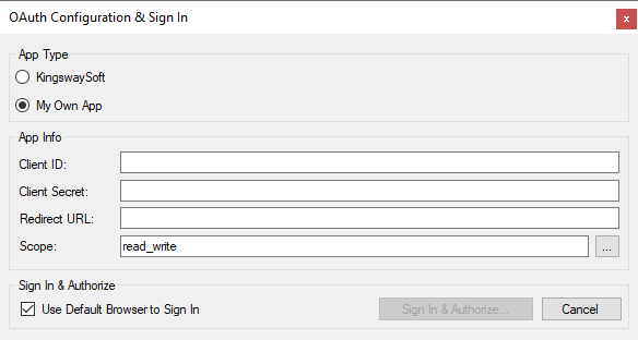 SSIS REST Stripe OAuth Configuration and Sign In